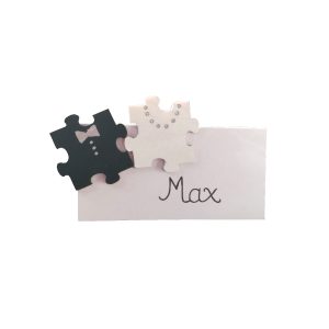 Namenskarte Hochzeit „Puzzle“
