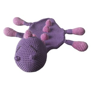 Happy Baby – Dino Schmusetuch aus Baumwolle, rosa