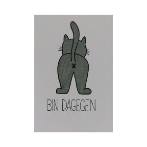 Postkarte Bin dagegen