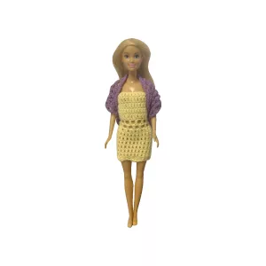 Puppenkleidung Barbie Dreieckstuch lila