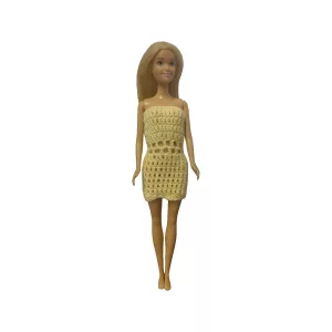 Puppenkleidung Barbie Kleid gelb