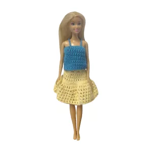 Puppenkleidung Barbie Oberteil blau