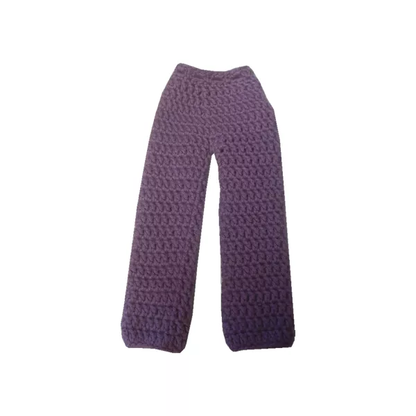 Puppenkleidung lange Hose lila