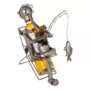 Metall-Flaschenhalter Angler, ca. 26 x 21 cm