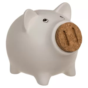 Sparschwein mit Korknase, ca. 16 x 12 x 13 cm, sortiert