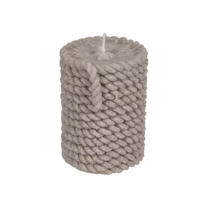 Stumpenkerze Kordel, ca. 6 x 8 cm