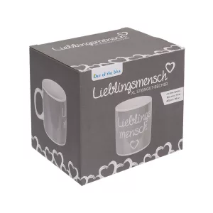 Tasse Lieblingsmensch, aus Steinzeug, Füllmenge 900 ml
