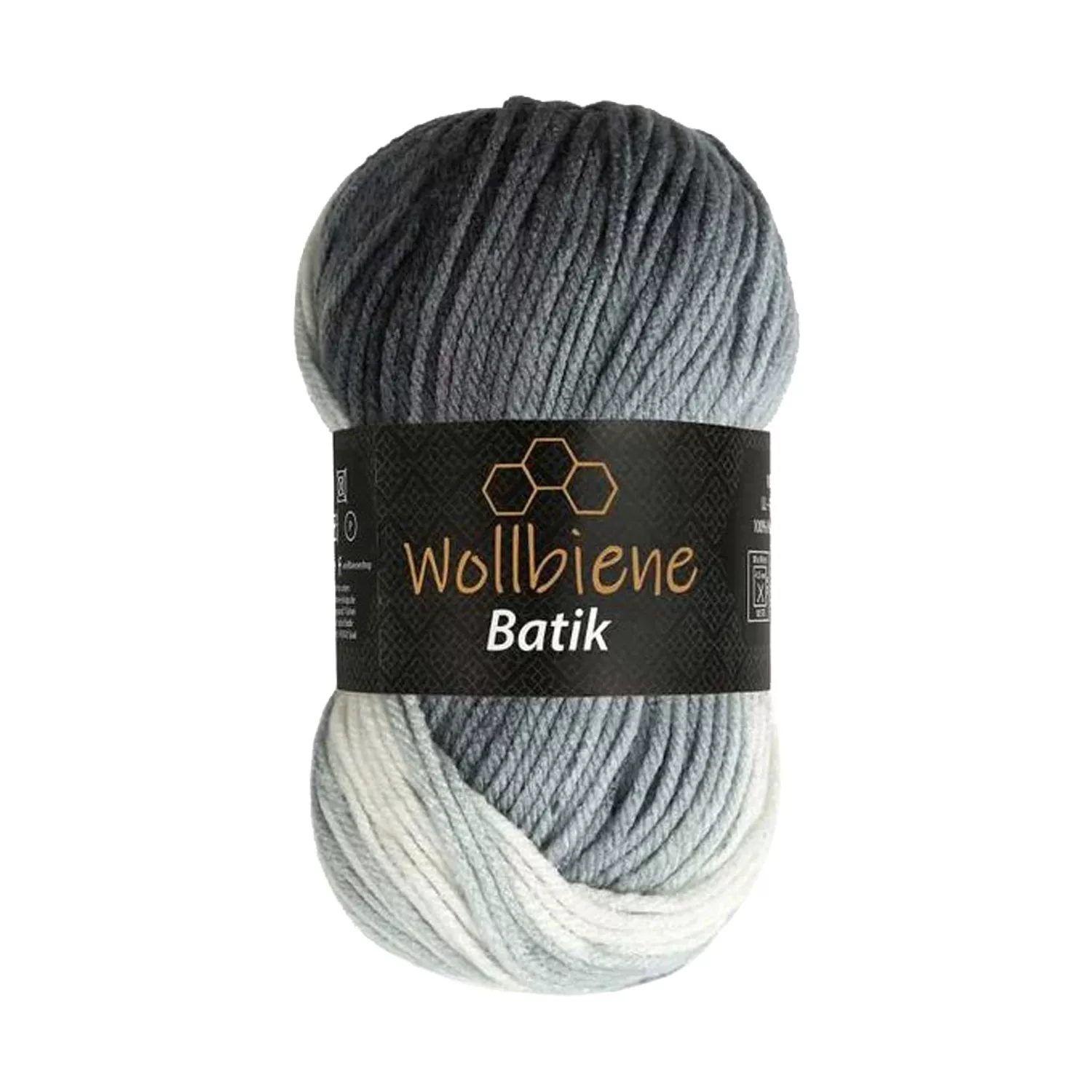 Batik schwarz grau weiß