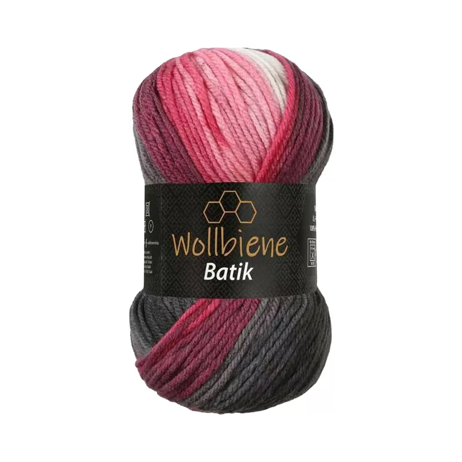 Batik grau beere weiß