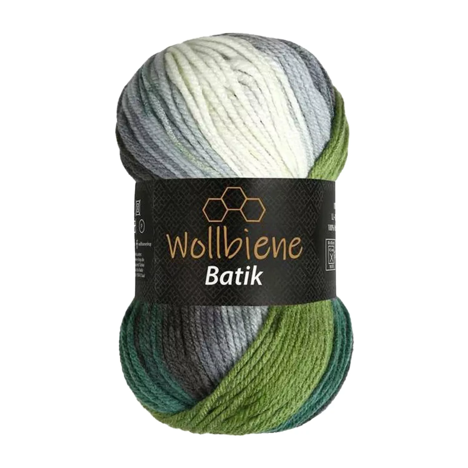 Batik schwarz grau grün
