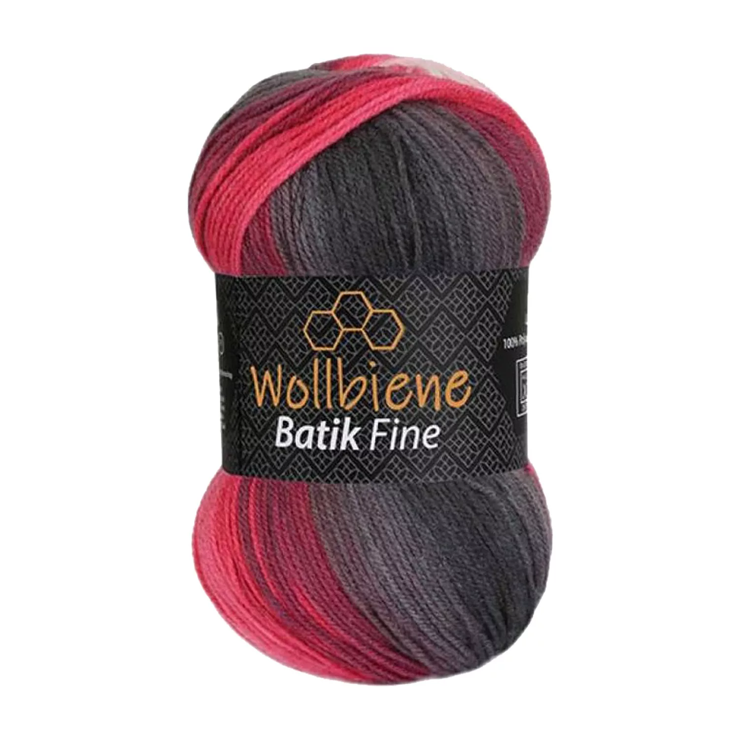 Batik fine grau beere weiß
