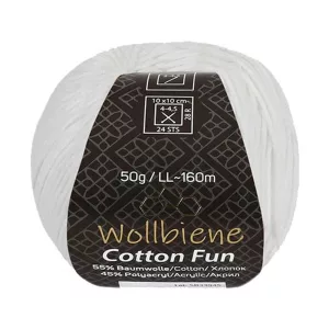 Wollbiene Cotton Fun 50 g, weiß