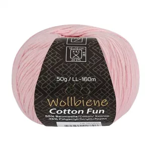 Wollbiene Cotton Fun 50 g, babyrosa