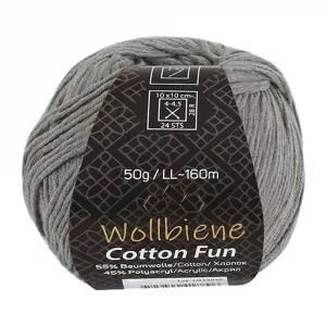 Wollbiene Cotton Fun 50 g, grau