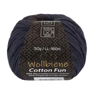 Wollbiene Cotton Fun 50 g, anthrazit