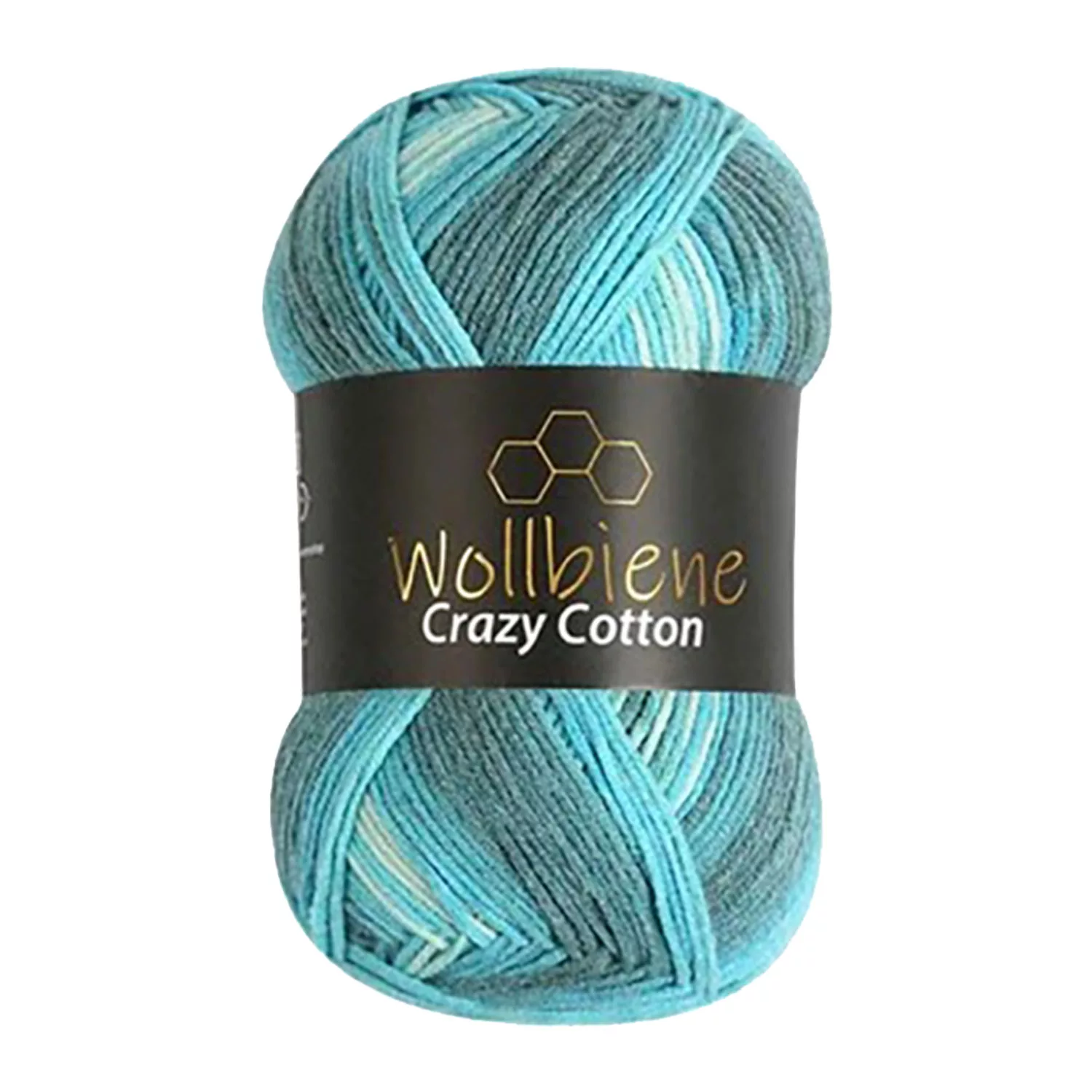 Crazy Cotton petrol türkis weiß