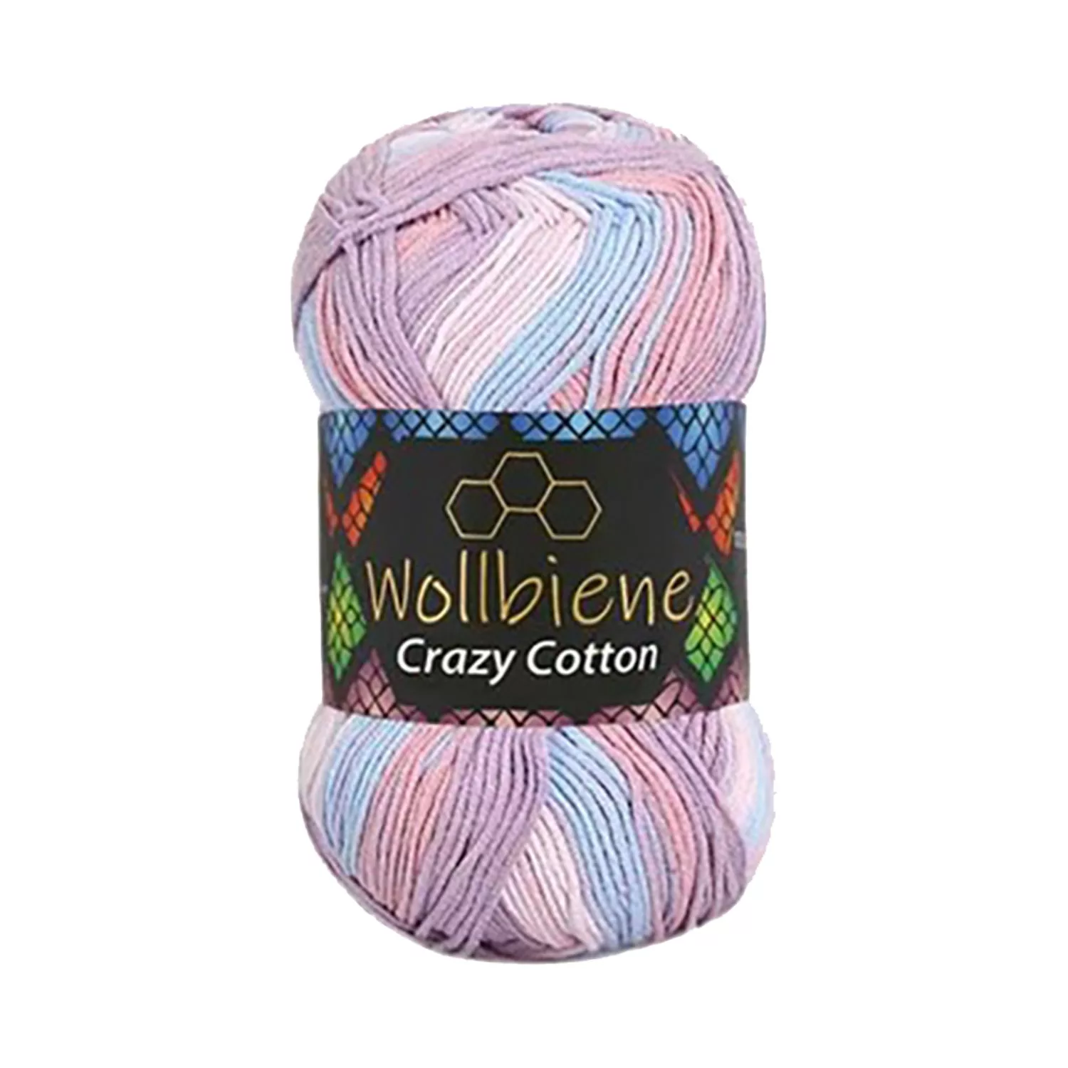 Crazy Cotton hellblau rosa flieder