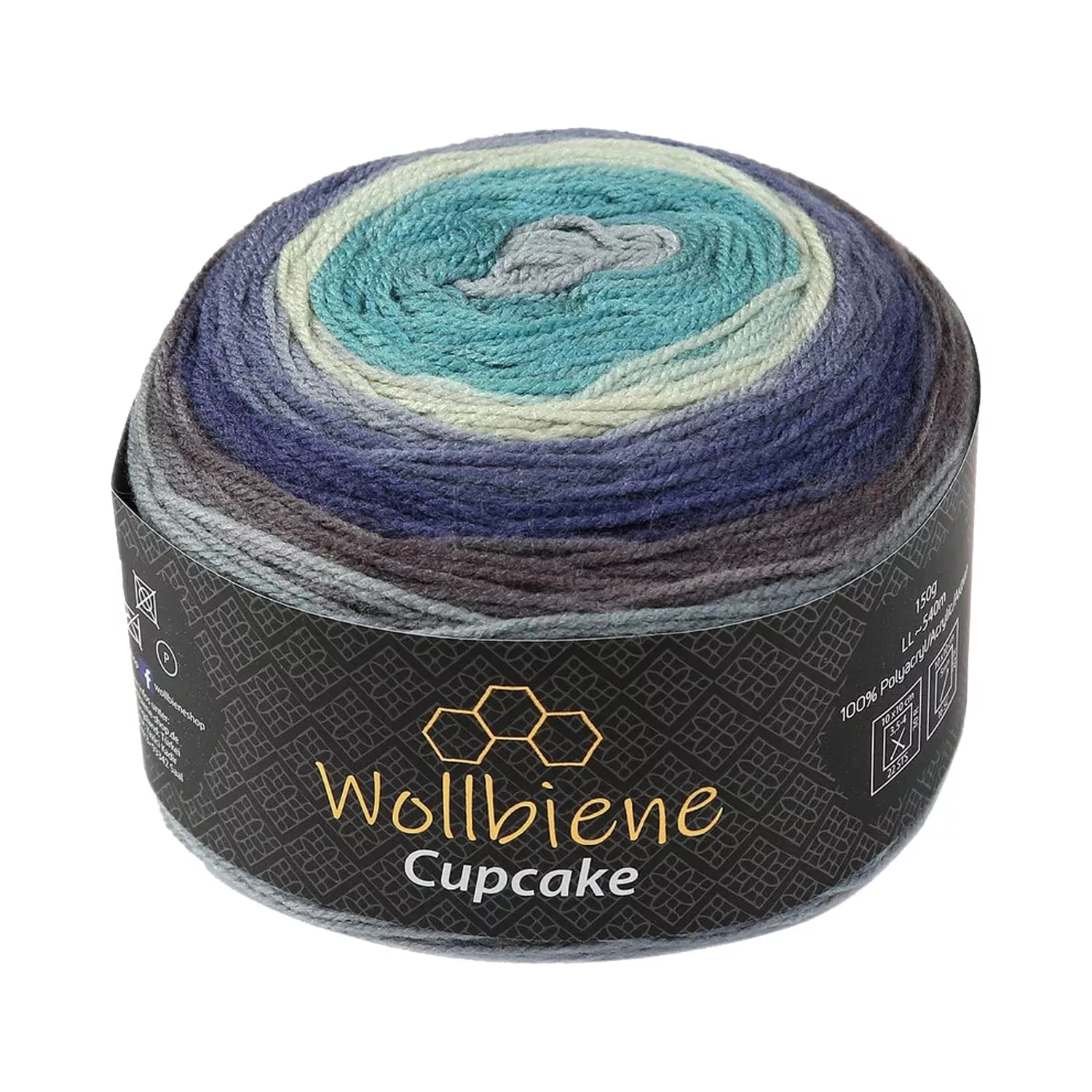 Cupcake petrol blau grau