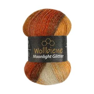 Wollbiene Moonlight Batik Glitter 100g, terrakotta