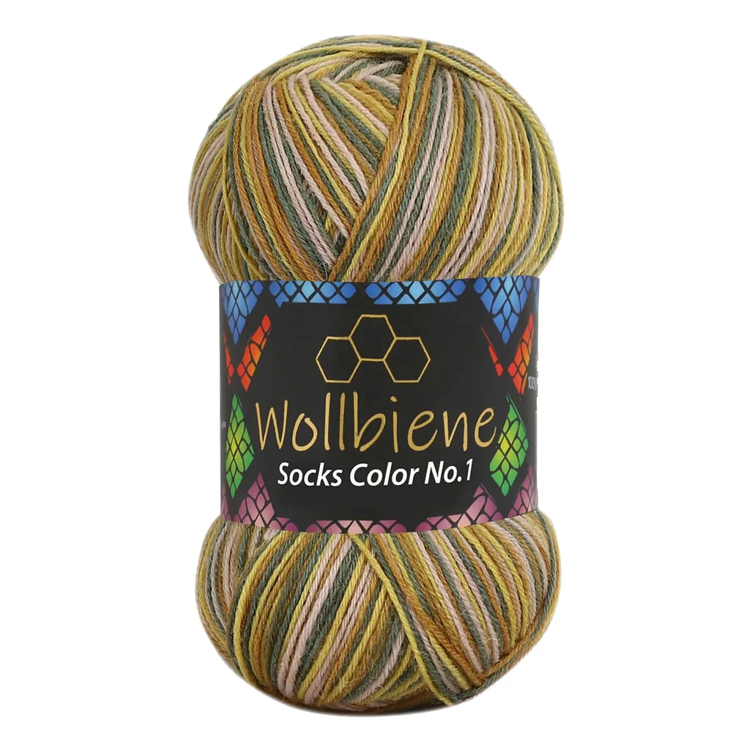 Socks Color oliv gelb beige