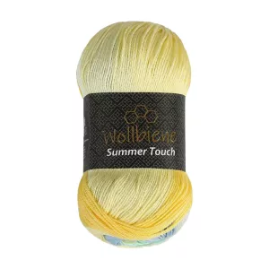 Wollbiene Summer Touch 100g, gelb blau mint