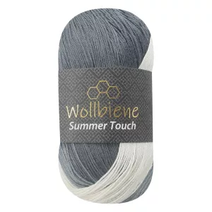 Wollbiene Summer Touch 100g, schwarz grau weiß