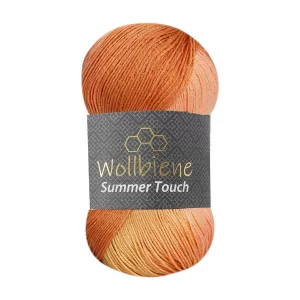 Wollbiene Summer Touch 100g, grau orange gelb